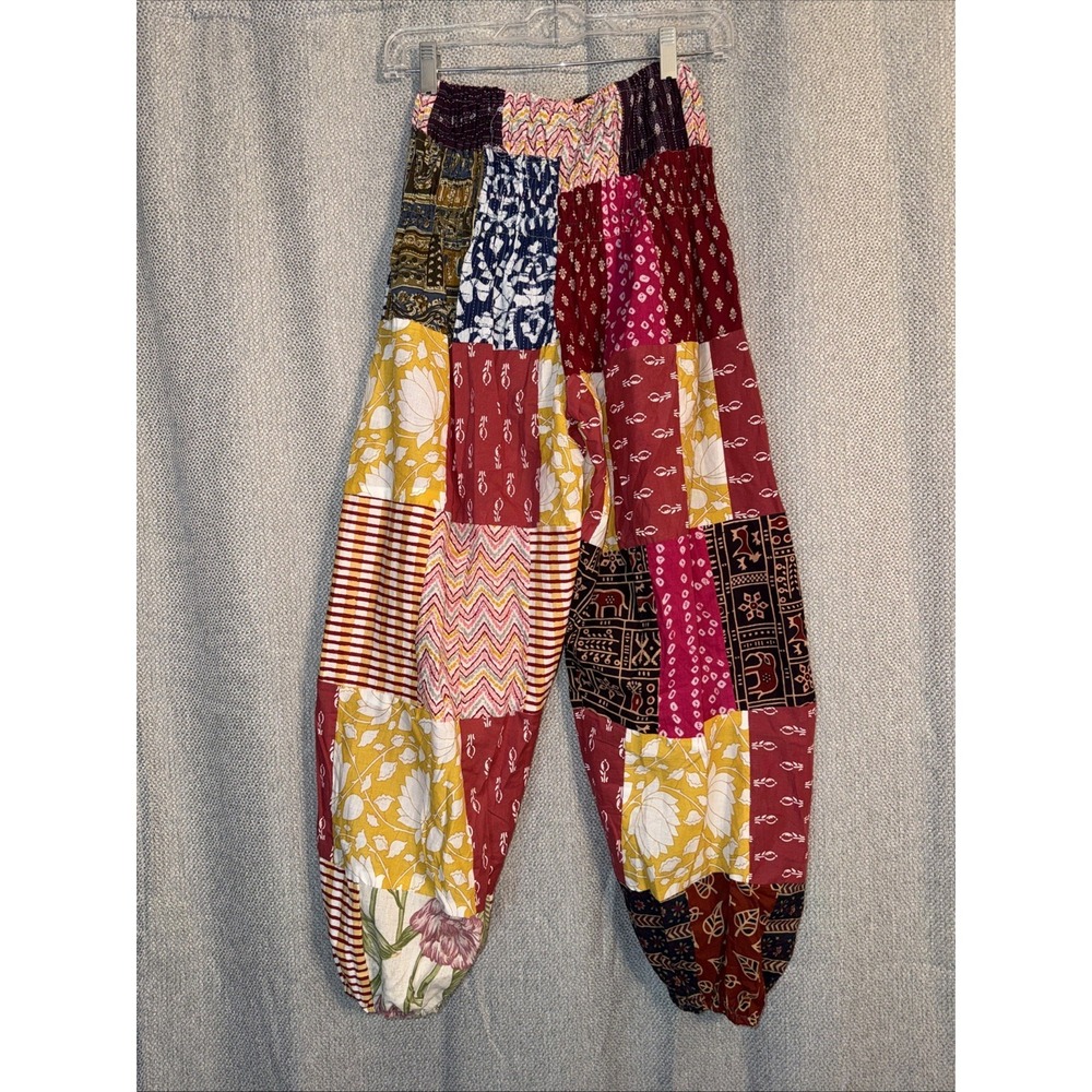 Kathmandu Kantha Balloon Pants Women's OS Xs-L Patchwork Indian Cotton NWT - Picture 4 of 8